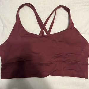 lululemon energy longline sports bra * medium support B-D cups* size 10